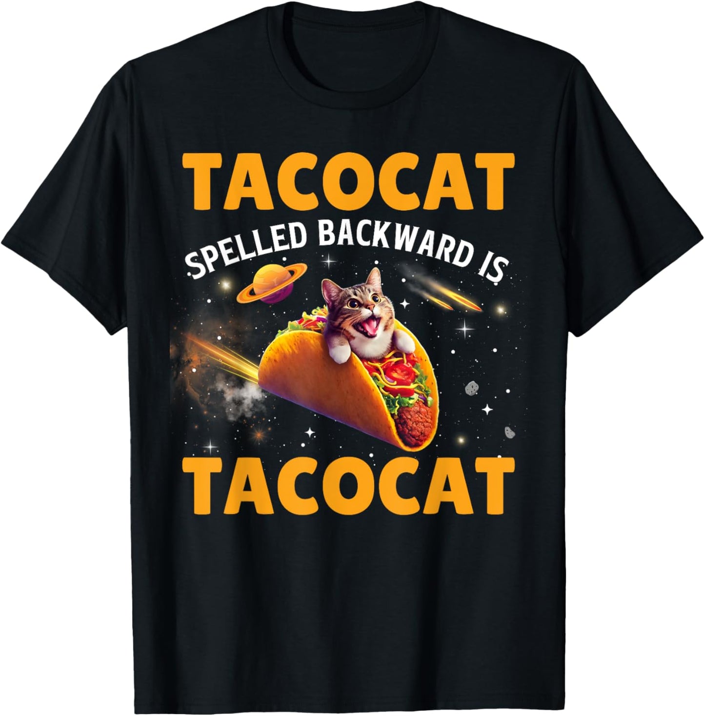 Funny Cat, Tacocat Spelled Backward Is Tacocat Gifts T-Shirt