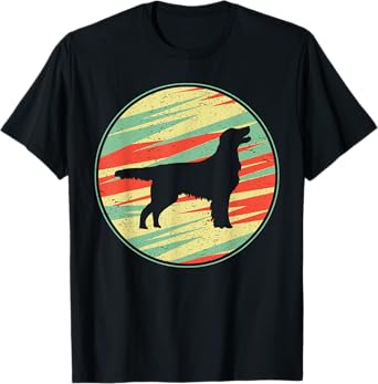 Flat Coated Retriever Retro Vintage Silhouette Cute T-Shirt