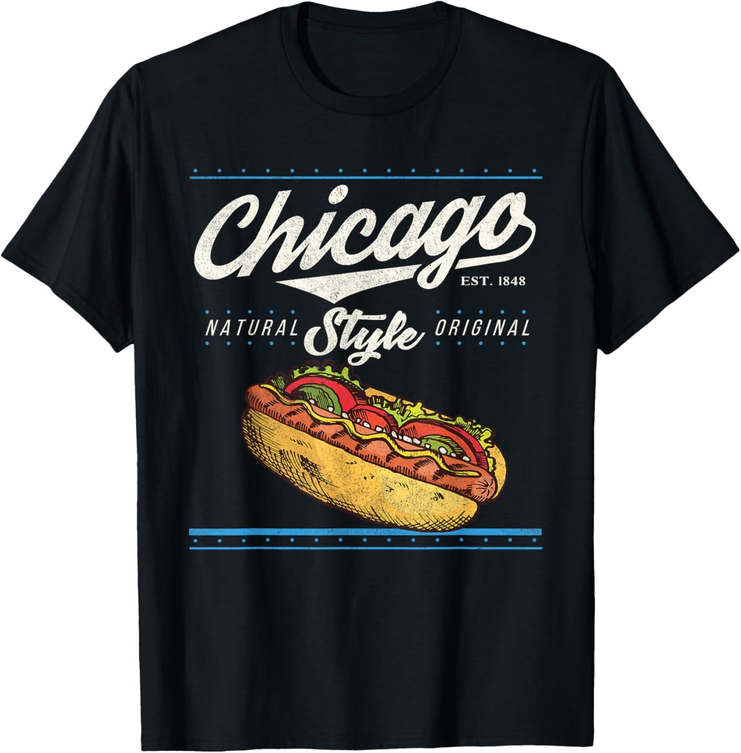 Chicago Hot Dog HotDog Shirt Tourist Summer Souvenir Travel T-Shirt