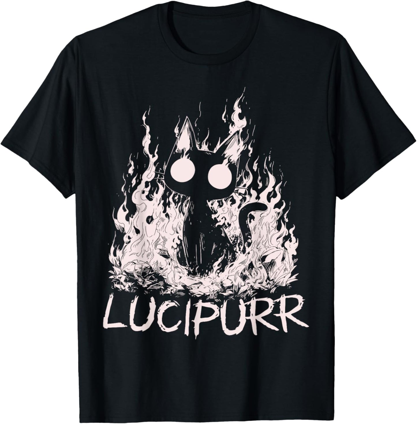 Lucipurr Cat Lover Satanic Lucifer Baphomet 666 Demon Kitty T-Shirt