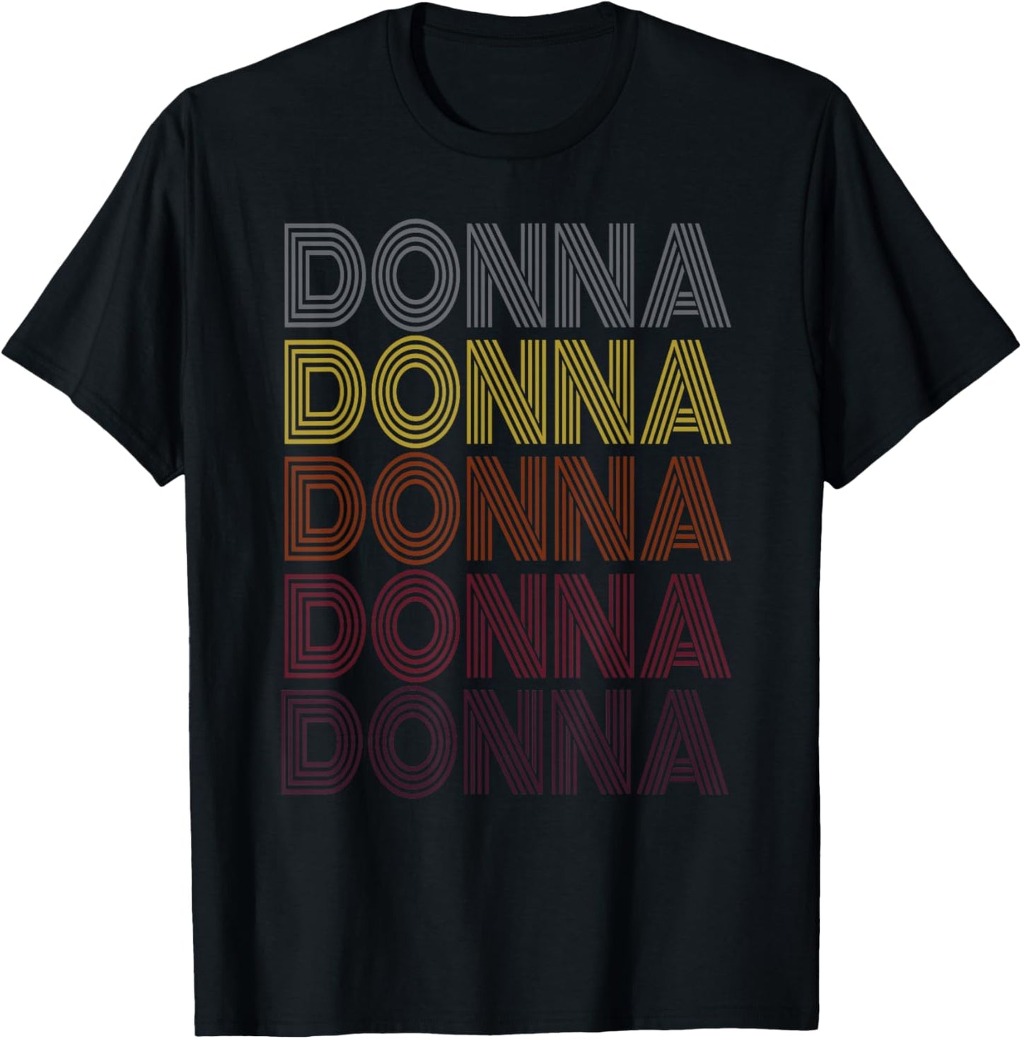 First Name Donna Retro Pattern Vintage Style T-Shirt