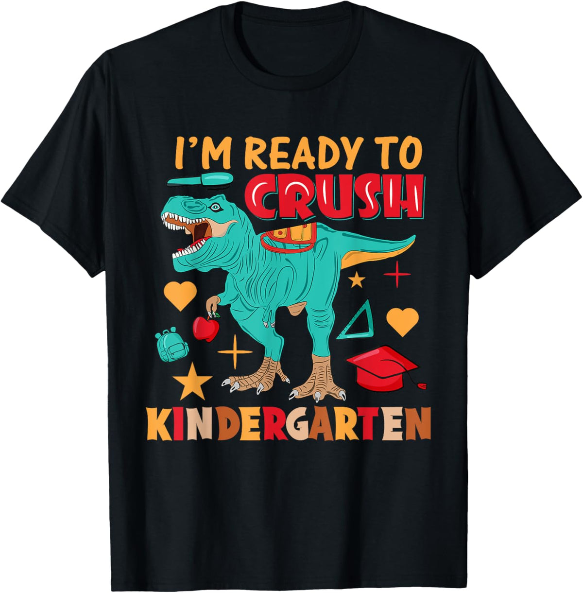 I'm Ready To Crush Kindergarten Dinosaur Boys Back To School T-Shirt