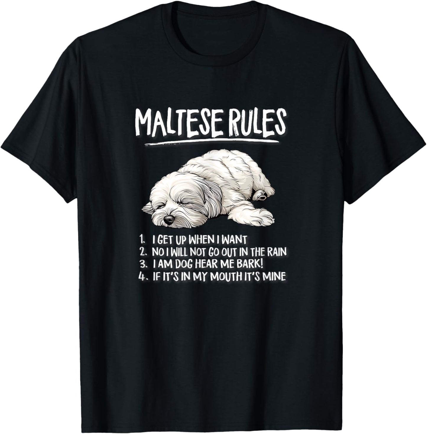 Funny Cute Rules Sleeping Napping Maltese Lover T-Shirt