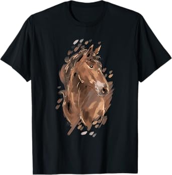 Horse Riding Graphic Women Horseback Horse Owner Equestrian T-Shirt