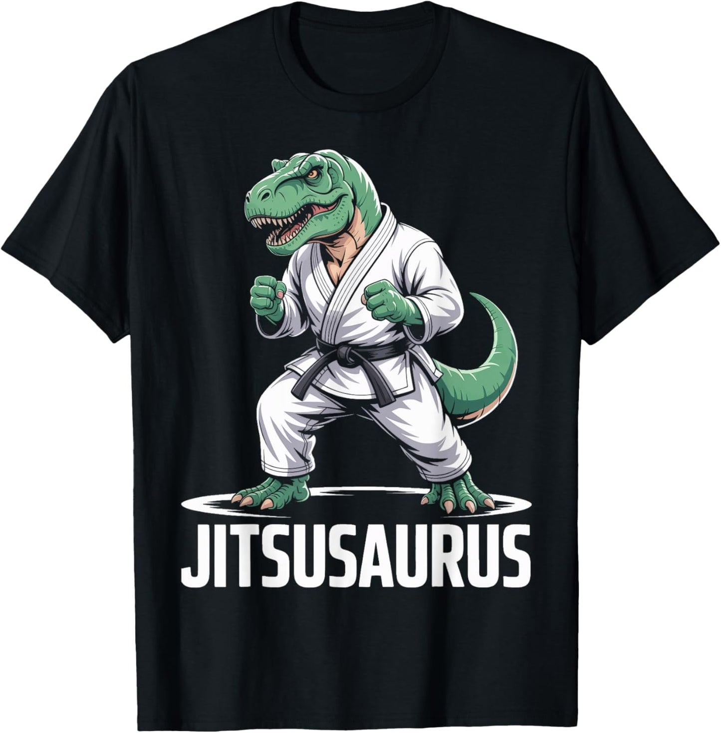 Brazilian Jiu Jitsu Dinosaur Jitsusaurus Humor T-Shirt
