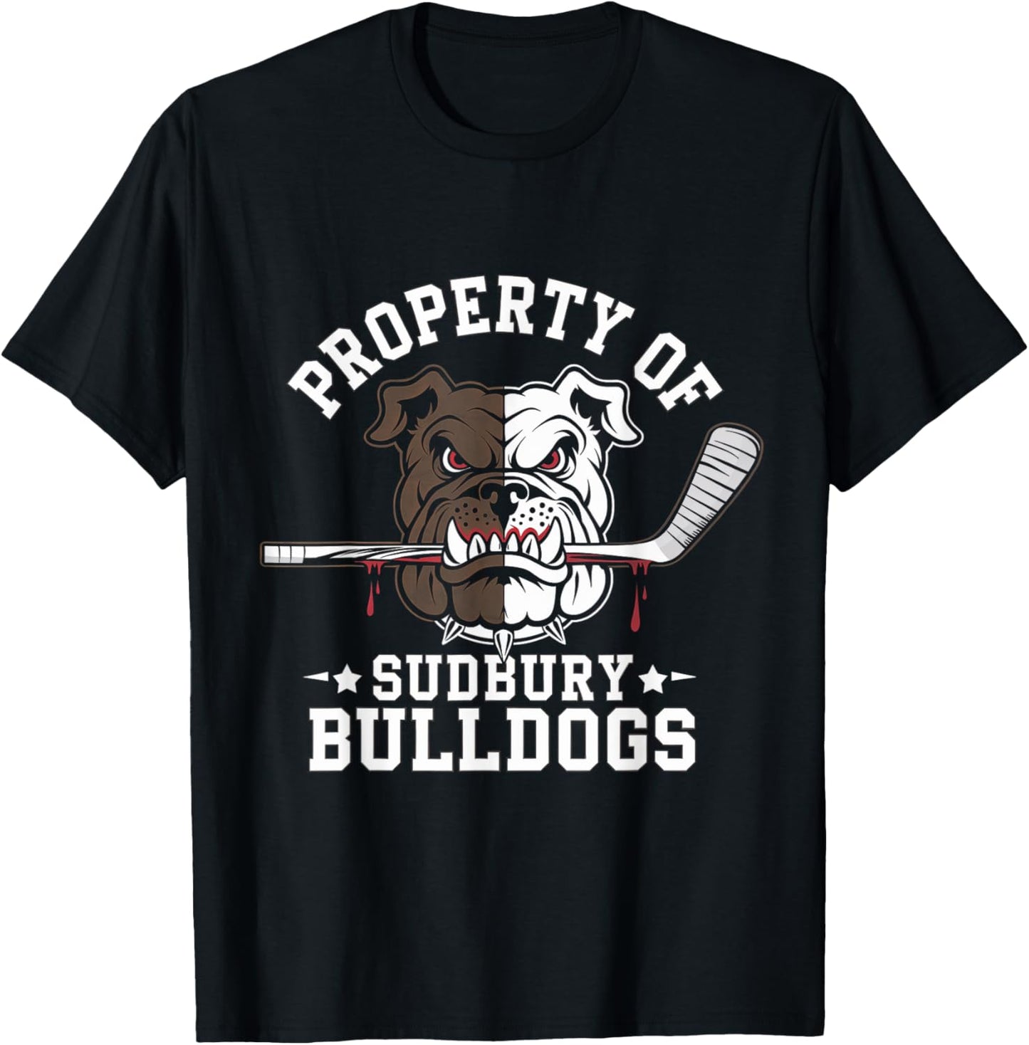 Property of Sudbury Bulldog Funny Hockey Dog Lover Funs T-Shirt