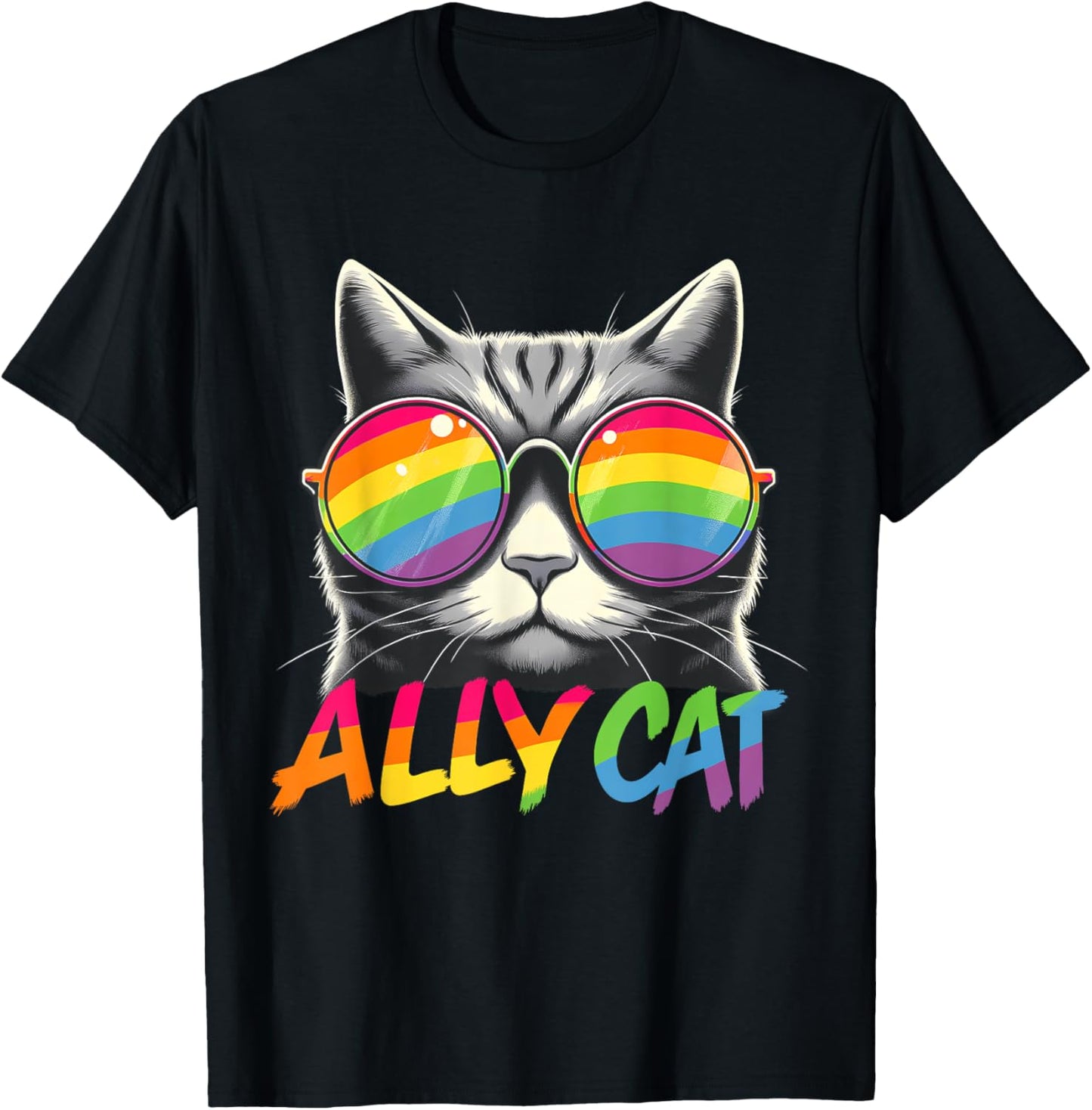 Ally Cat Transgender Trans Pride Stuff Flag Transsexual LGBT T-Shirt