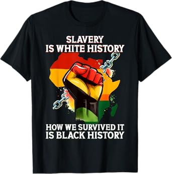 Slavery Is White History How We Survived It Is Black History T-Shirt