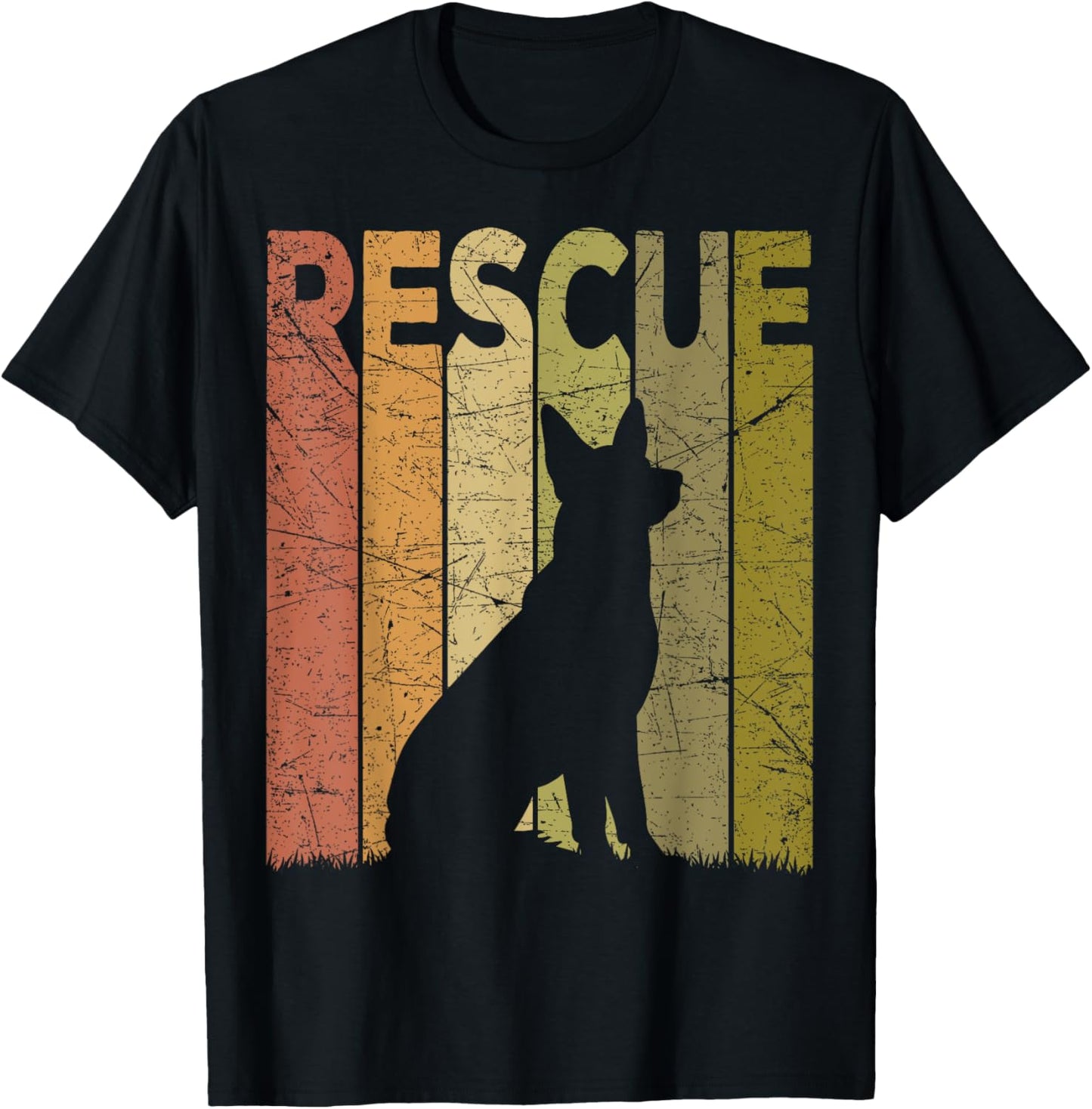 Dog Rescue Vintage Dog Rescuer Retro Dog Rescue T-Shirt
