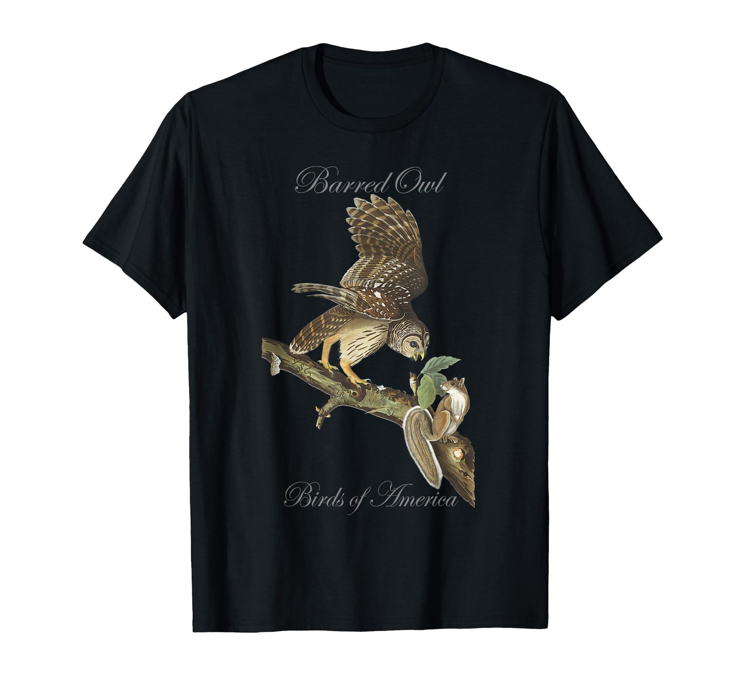 Barred Owl - Birds of America Series Audubon T-Shirt T-Shirt