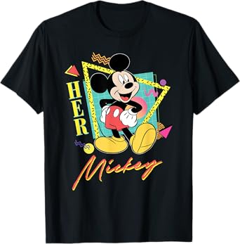 Disney Mickey Mouse Retro ’90s Couples Matching Her Mickey T-Shirt