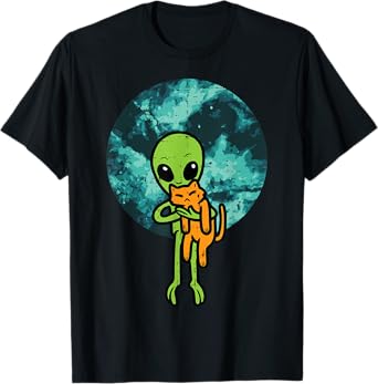 Alien And Cat Funny UFO Space Feline Pet Owner Men Women Kid T-Shirt