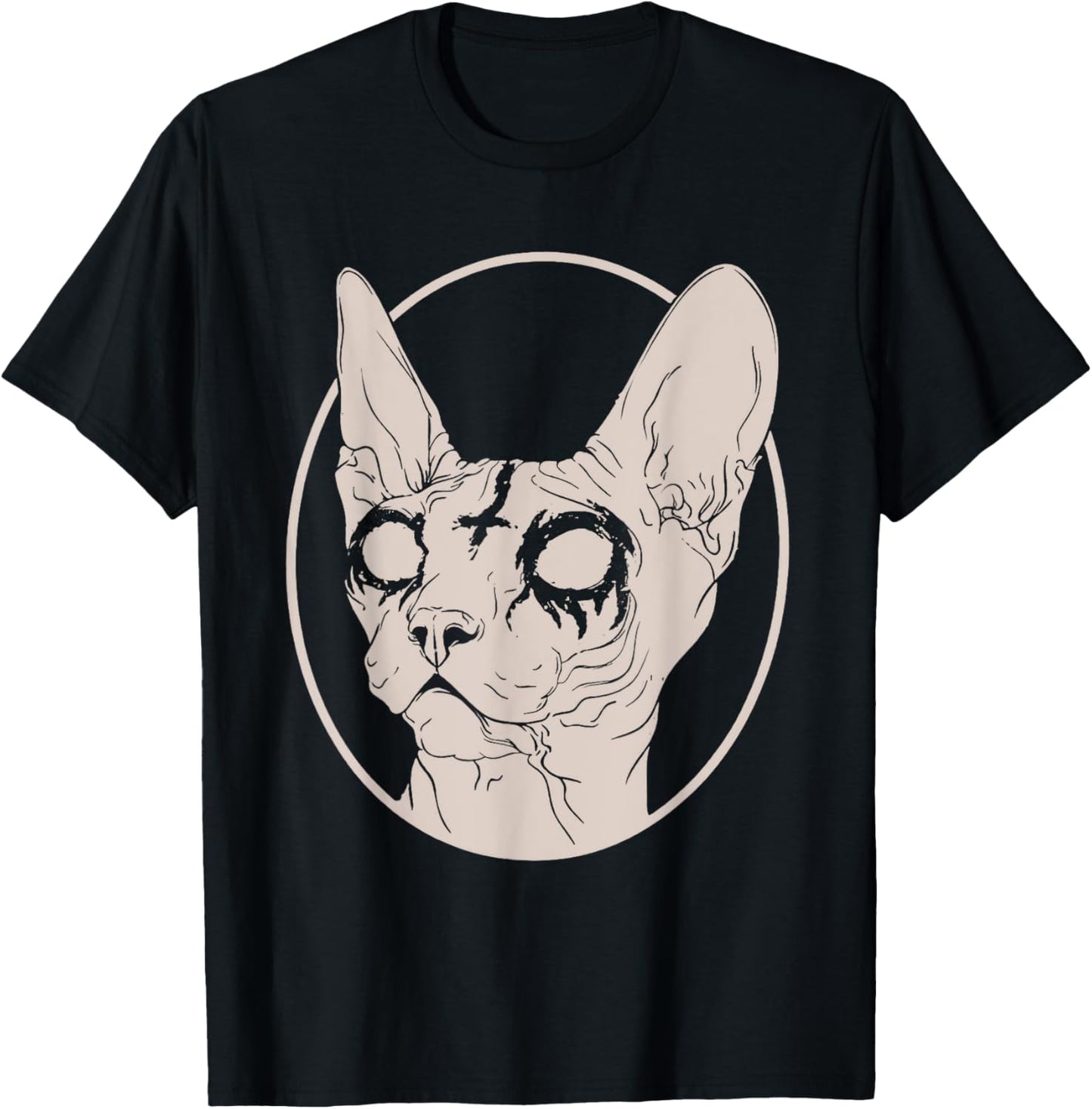 Death Metal Sphynx Cat, Satanic Clothing for Men Women T-Shirt