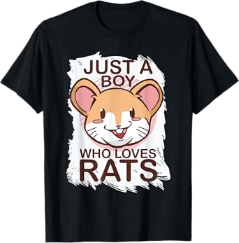 Just A Boy Who Loves Rats Rat Lover Gift T-Shirt