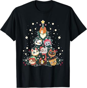 Merry Catmas Funny Christmas Tree, Cats Xmas Meow Christmas T-Shirt
