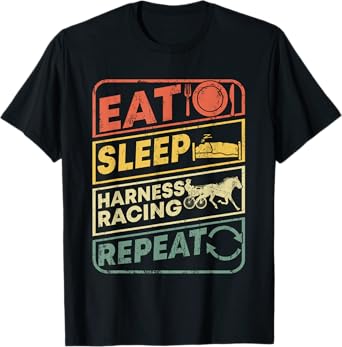 Horse rider Harness Racing apparel retro vintage Equitation T-Shirt