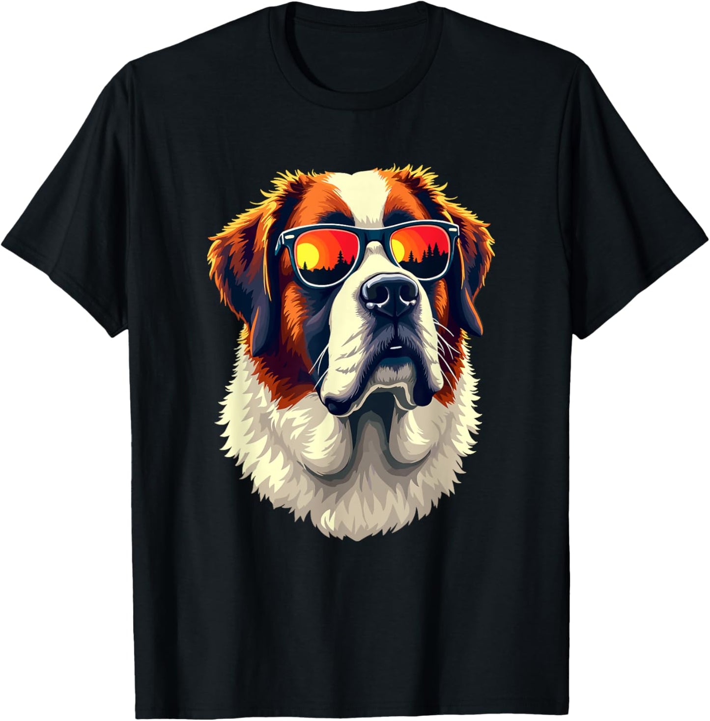 Retro Sunglasses Saint Bernard St. Bernard T-Shirt