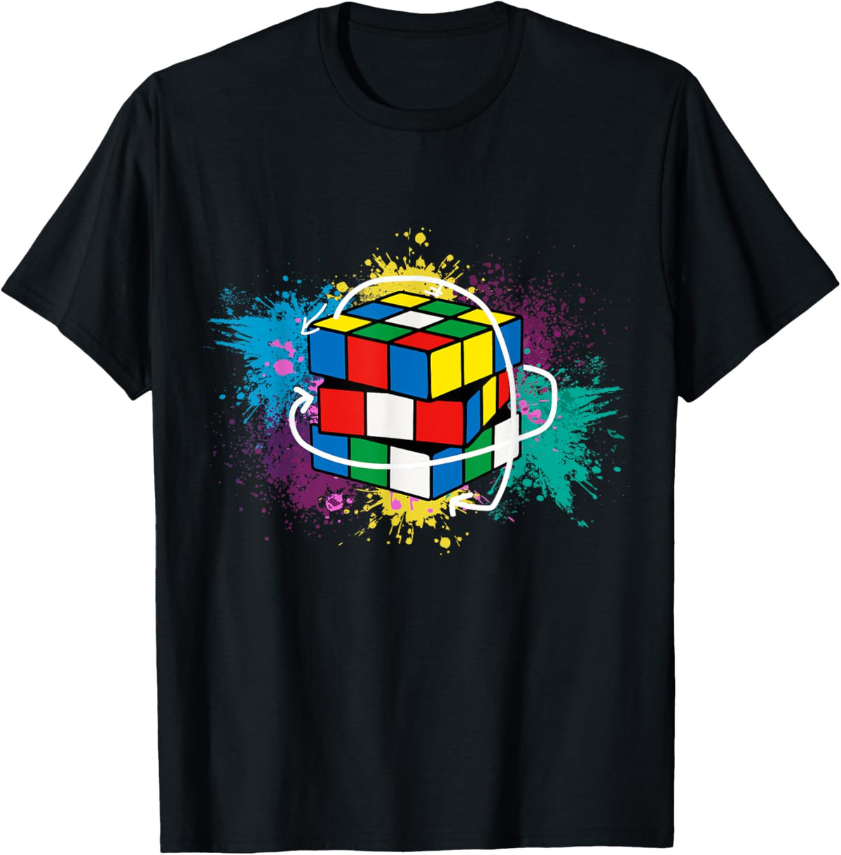 Colorful Competitive Puzzle Speedcubing Graphics T-Shirt