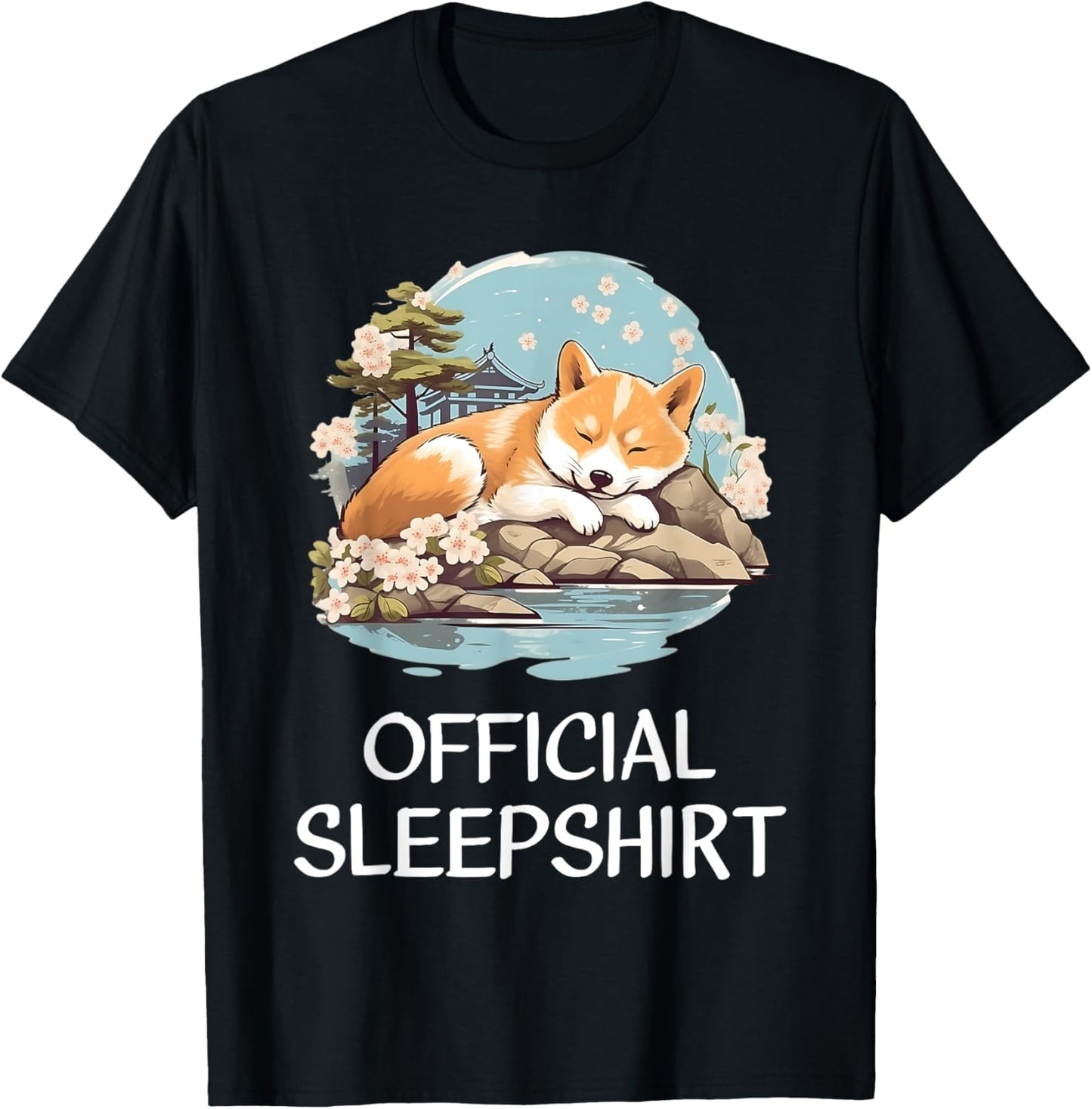 Official Sleep Shirt Shiba Inu Nightshirt Pajama Sleepshirt T-Shirt