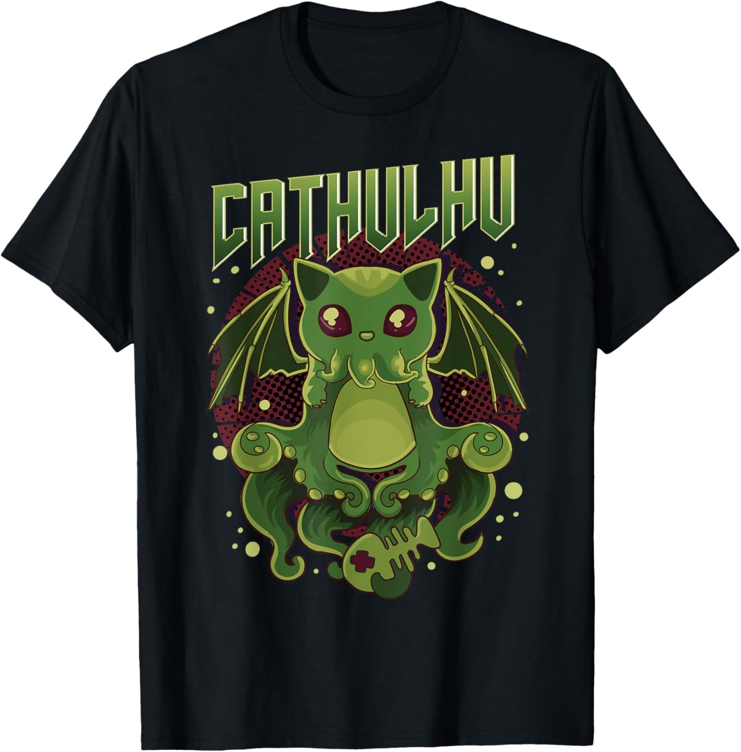 Cute & Funny Cathulhu Kawaii Cat Cthulhu T-Shirt