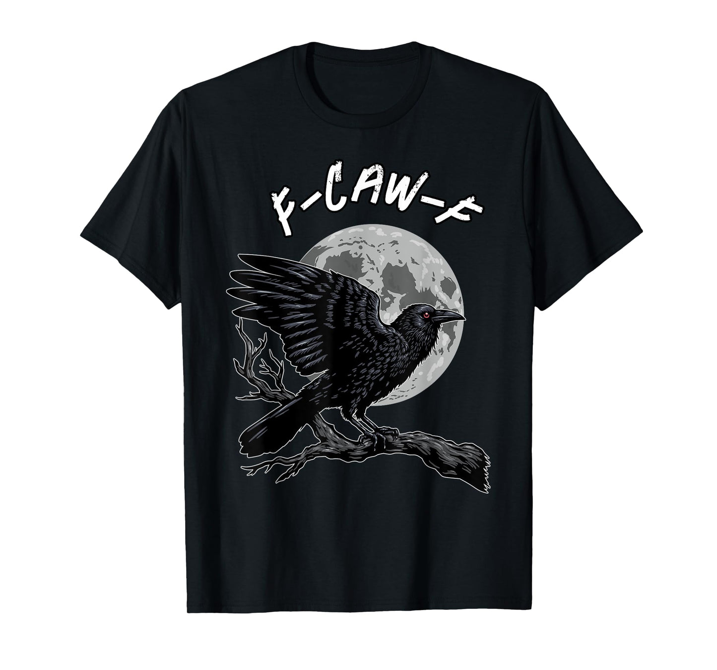 Vintage Crow F Caw F Funny Black Bird Lover Raven Gothic T-Shirt