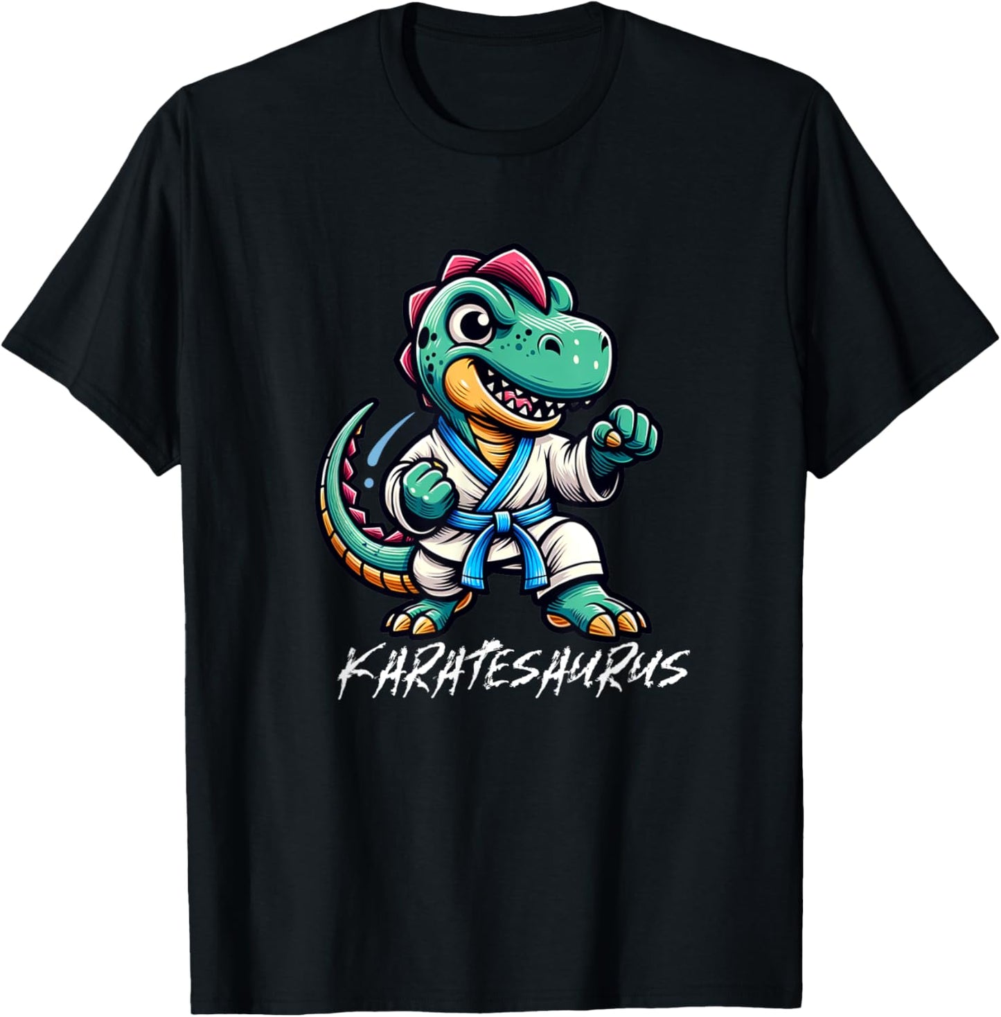 Funny Martial Arts Karatesaurus Dino Animal Cute T Rex Boys T-Shirt