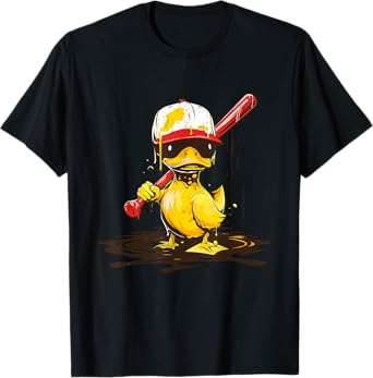 Rubber Duck Baseball Player Rubber Duckie Rubber Duck Lover T-Shirt