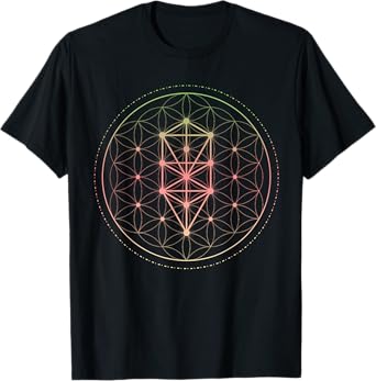 Trippy Cool Yoga Sacred Geometry Geometric Repeating Circles T-Shirt