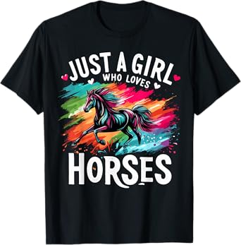 Horse Cute Just A Girl Who Loves Horses T-Shirt