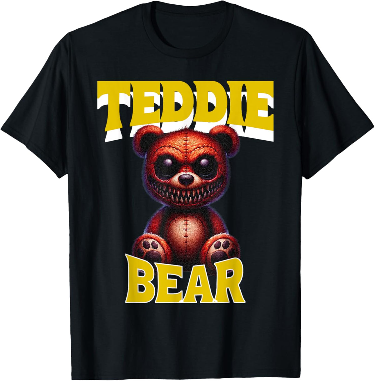 Teddie Bear Creepy Scary Horror Teddy Bear Theme T-Shirt
