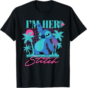 Disney Stitch Retro ’90s Couples Matching I’m Her Stitch T-Shirt