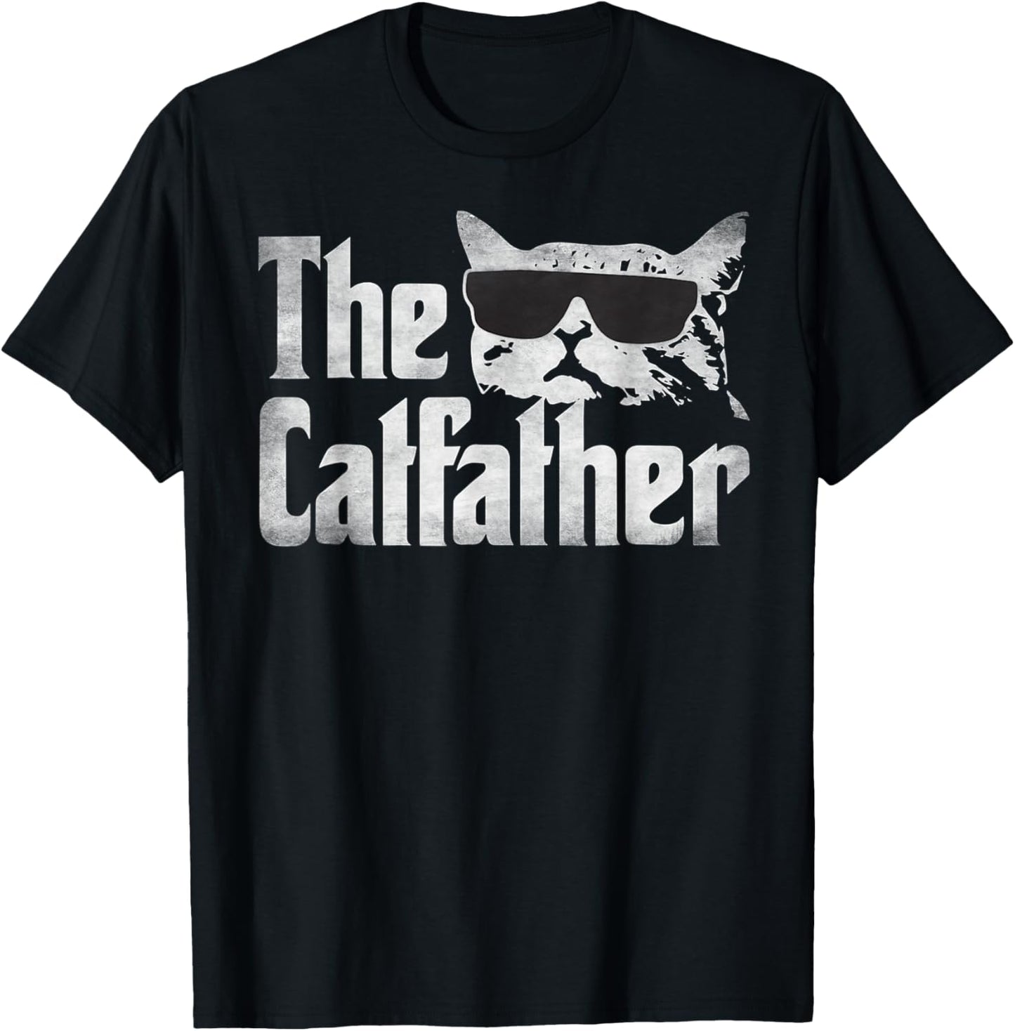 The Catfather Funny Cat Dad Fathers Day Vintage Father's Day T-Shirt