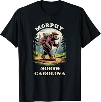 Murphy, North Carolina NC Blue Ridge Hiking Bear T-Shirt