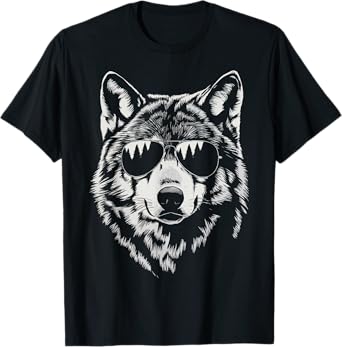 Wolf With Sunglasses T-Shirt