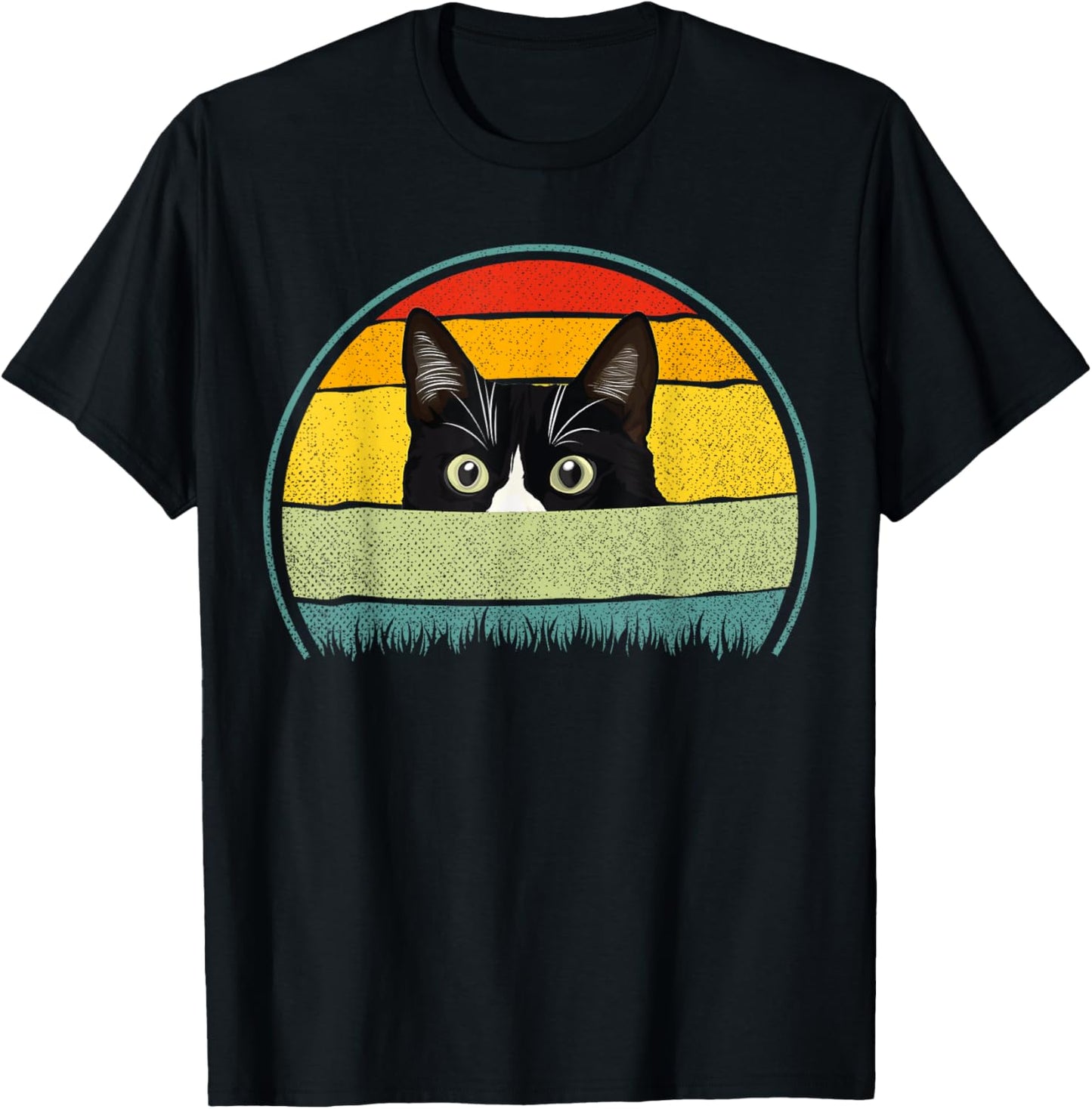 Tuxedo cat vintage retro cats loves T-Shirt