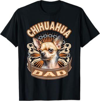 Retro Vintage Chihuahua Dad Funny Chihuahuas Pet Owners Gift T-Shirt