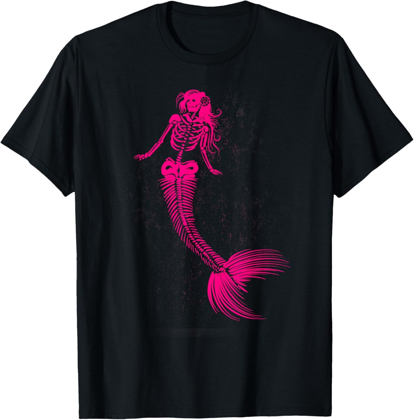Funny Halloween Mermaid Skeleton Gift Cool Scary DIY Costume T-Shirt