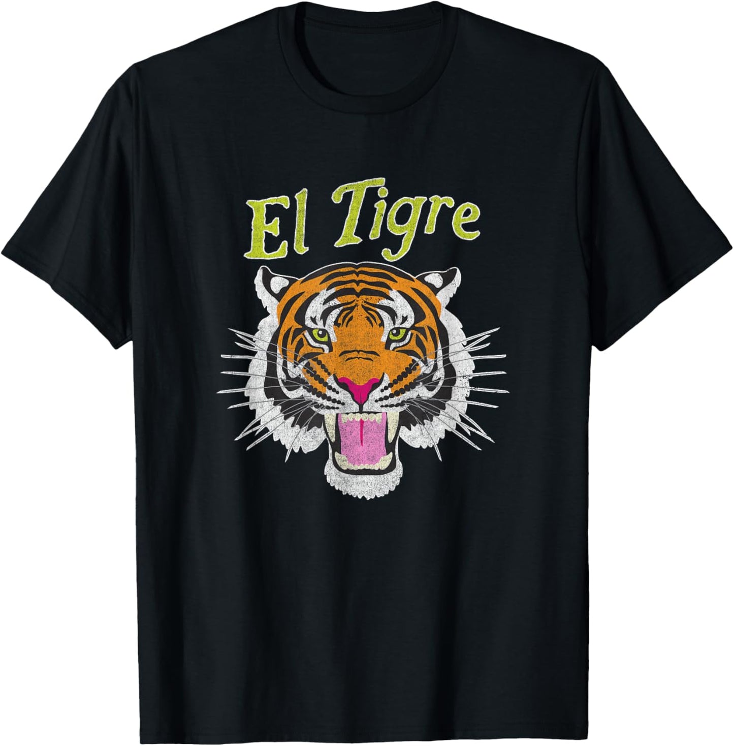 El Tigre Vintage Snarling Tiger Retro Men Women T-Shirt T-Shirt