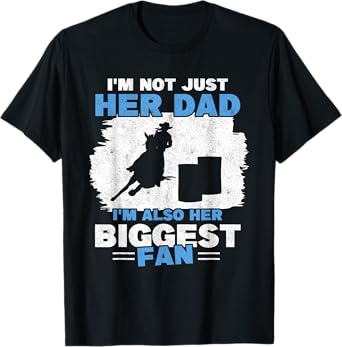 Barrel Racer Fan Dad Father Rodeo Horse Barrel Racing T-Shirt