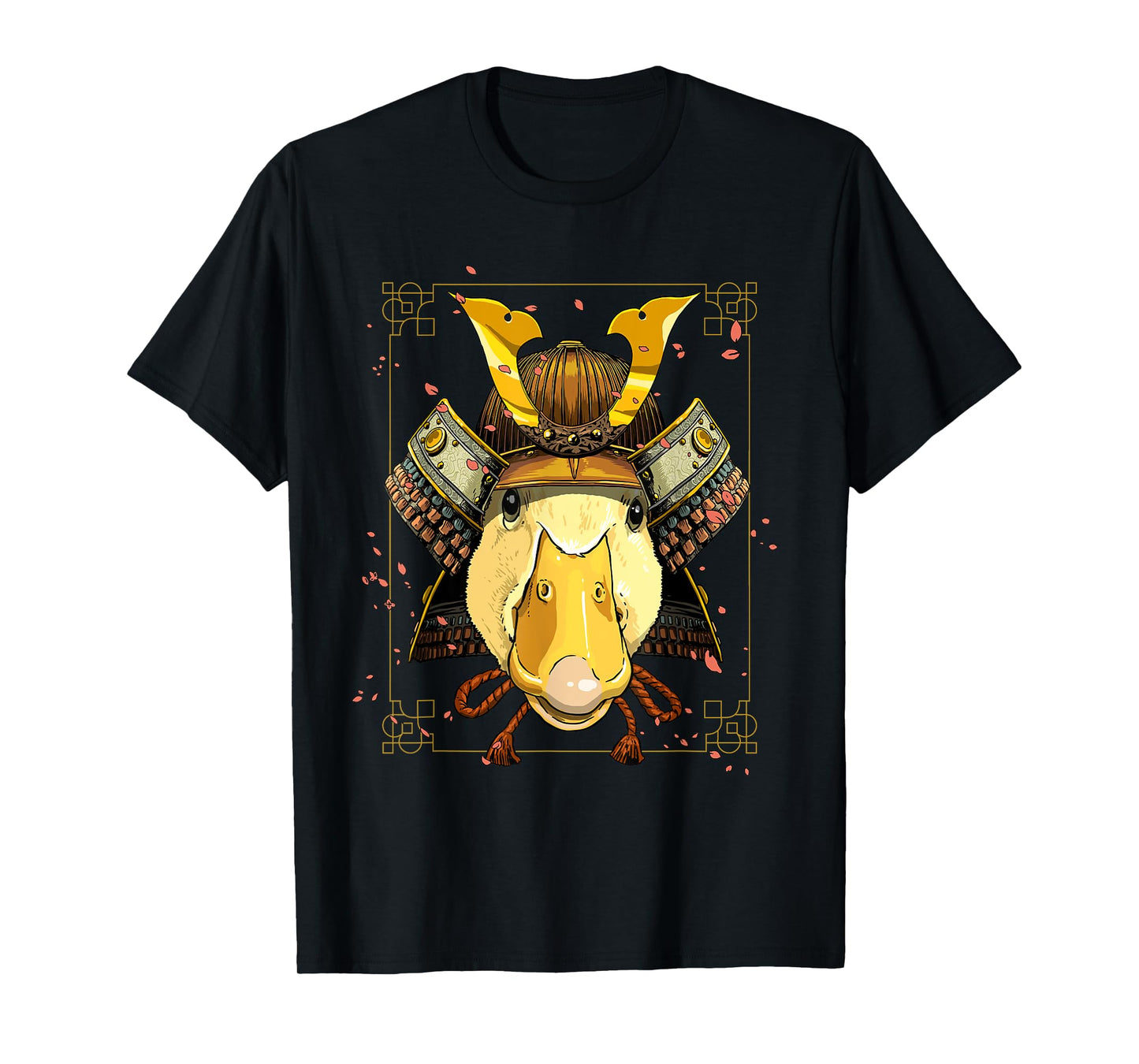 Japanese Samurai Duck Bird Animal Face Waterfowl Duck Lover T-Shirt