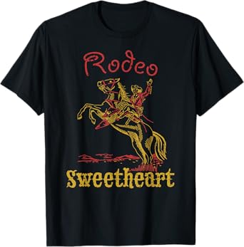 Rodeo Sweetheart Western Cowboy Cowgirl Vintage Cute T-Shirt