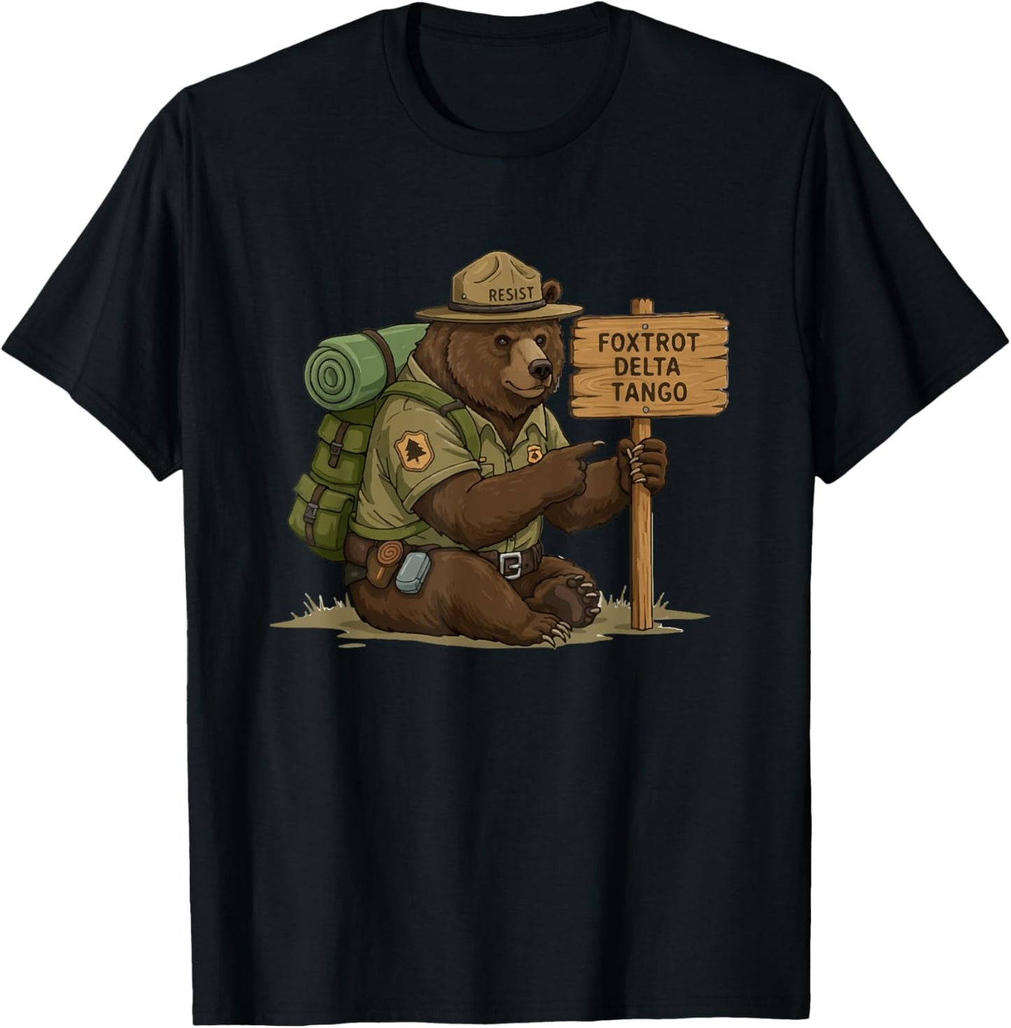 Funny Bear Foxtrot Tango Delta Cool Bear T-Shirt