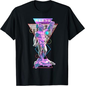 Perseus and Medusa Vaporwave Aesthetic 1980s Art Japanese T-Shirt