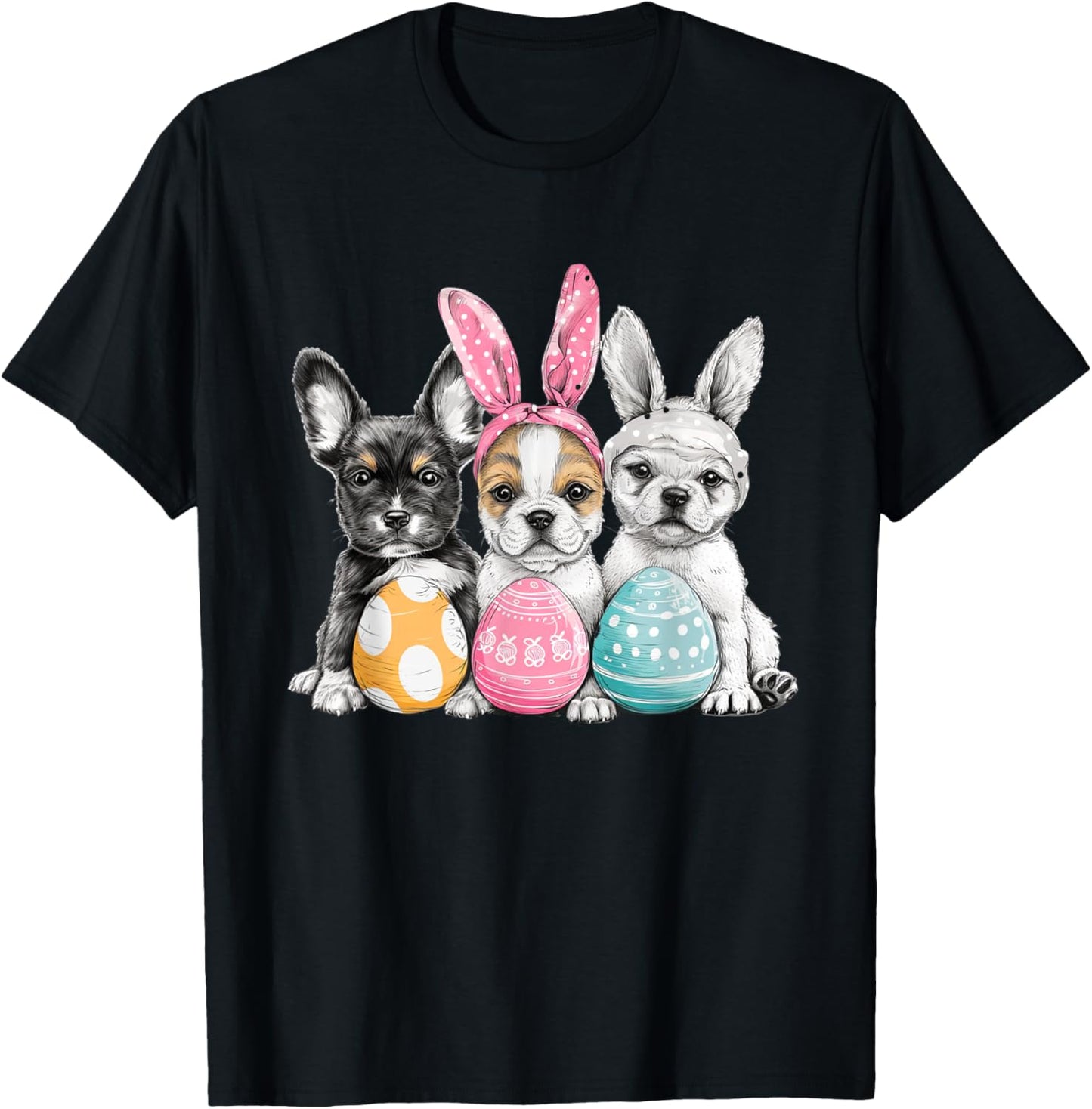 Easter Dog Easter Dog Bunny Ears Easter Egg T-Shirt