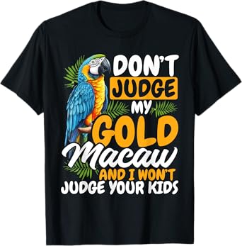 Blue Macaw Lover Blue Macaw Plush Gold Macaw Costume T-Shirt