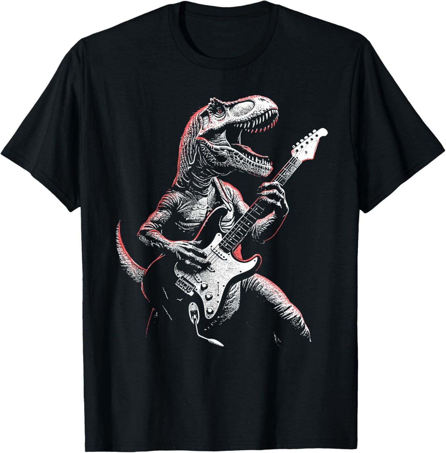 Dinosaur Shirt Rock T-Rex Dinosaur Guitarist Electric Guitar T-Shirt