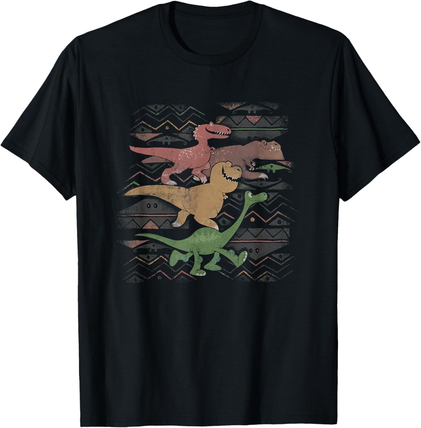 Disney Pixar The Good Dinosaur Dino Retro Cave Painting Logo T-Shirt