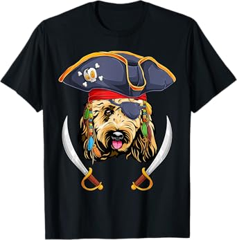 Goldendoodle Pirate Funny Halloween Groodle Dog T-Shirt