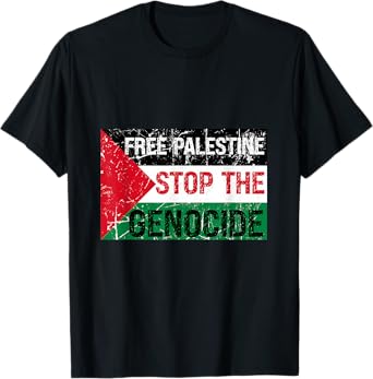 Supporting Freedom: Free Palestine Stop The Genocide T-Shirt