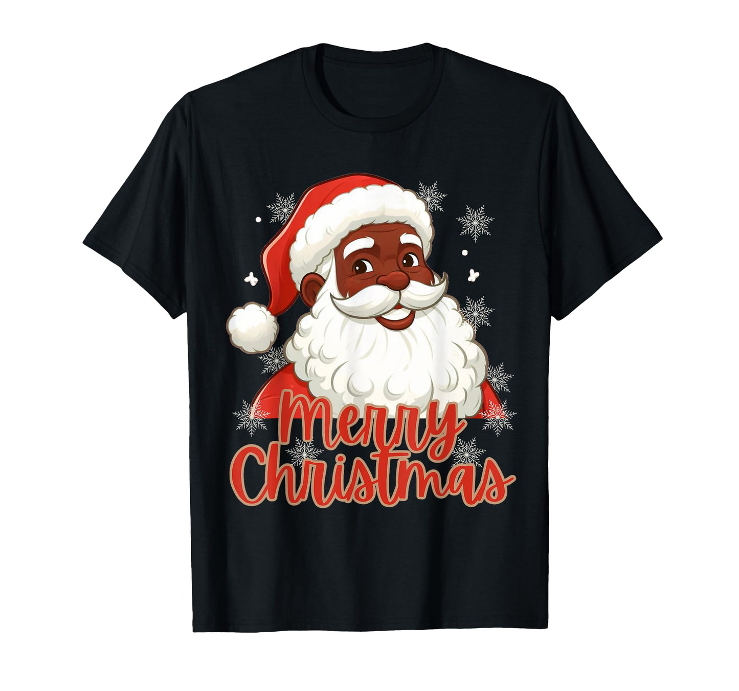 African American Santa Christmas Pajama Vintage Black X-Mas T-Shirt